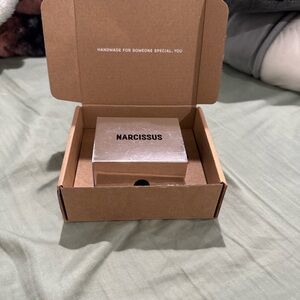 Narcissus Silver Box with brown box